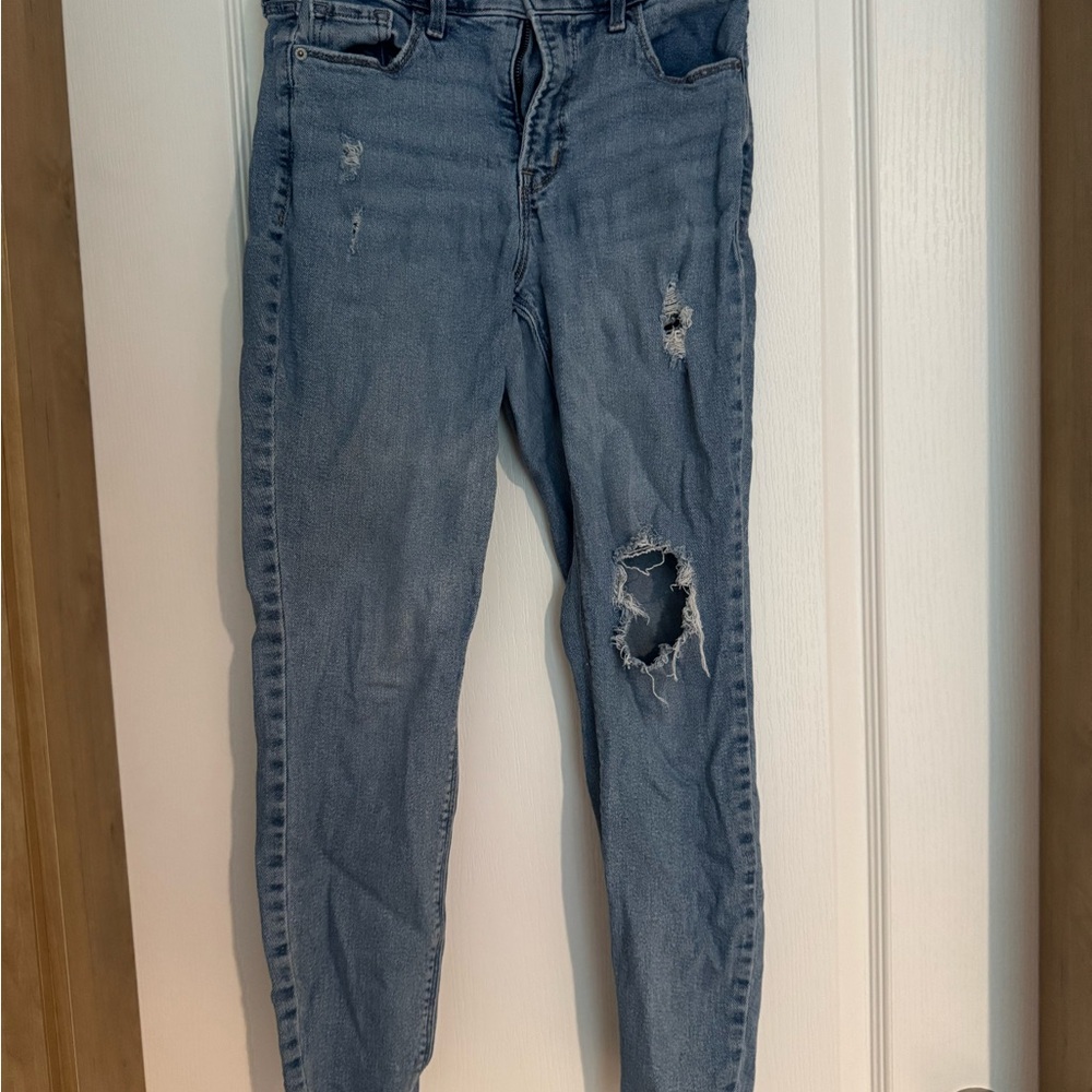 Old Navy Blue Skinny Jeans Distressed Style